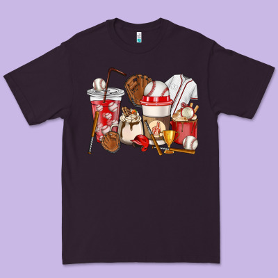 Baseball Coffee Cups Premium Tee Designed By Howdyjamesfarm