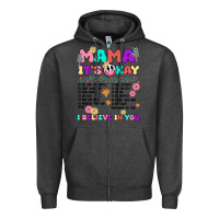Charcoal Heather mama it's okay Zipper Hoodie - JahusDesignShop