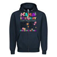Navy mama it's okay Zipper Hoodie - JahusDesignShop
