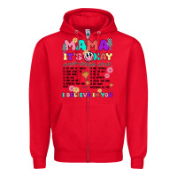 Red mama it's okay Zipper Hoodie - JahusDesignShop