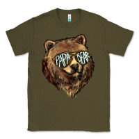 Army Green Papa Bear Classic Tee - HowdyJamesFarm