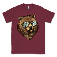 Burgundy Papa Bear Classic Tee - HowdyJamesFarm