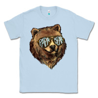 Dusty Blue Papa Bear Classic Tee - HowdyJamesFarm