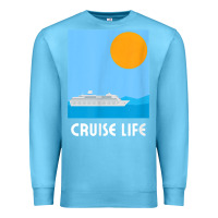 Ocean Blue cruise life design travel & cruise wear t shirt Premium Sweatshirt - baoMotion
