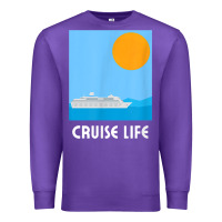 Purple cruise life design travel & cruise wear t shirt Premium Sweatshirt - baoMotion