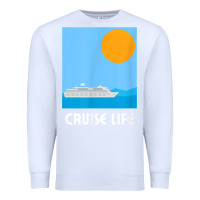White cruise life design travel & cruise wear t shirt Premium Sweatshirt - baoMotion