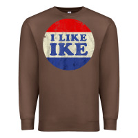 Chestnut i like ike political button vintage distressed Premium Sweatshirt - baoMotion