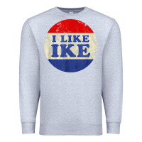 Heather Grey i like ike political button vintage distressed Premium Sweatshirt - baoMotion