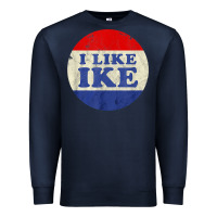 Navy i like ike political button vintage distressed Premium Sweatshirt - baoMotion