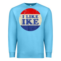 Ocean Blue i like ike political button vintage distressed Premium Sweatshirt - baoMotion