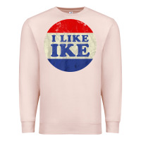 Pale Pink i like ike political button vintage distressed Premium Sweatshirt - baoMotion