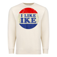 Sandshell i like ike political button vintage distressed Premium Sweatshirt - baoMotion