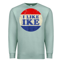 Seafoam i like ike political button vintage distressed Premium Sweatshirt - baoMotion