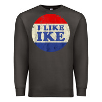 Smoke i like ike political button vintage distressed Premium Sweatshirt - baoMotion