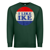 Sports Green i like ike political button vintage distressed Premium Sweatshirt - baoMotion
