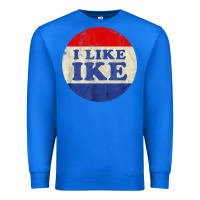 True Royal i like ike political button vintage distressed Premium Sweatshirt - baoMotion
