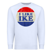 White i like ike political button vintage distressed Premium Sweatshirt - baoMotion