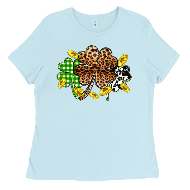 St. Patrick's Day Shamrocks Ladies Tee by OliviaCreatesArt | Teevron