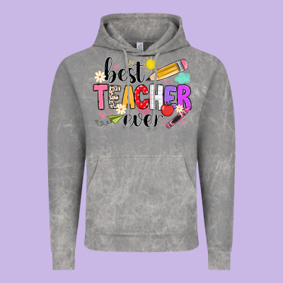 Ibest Teacher Ever Vintage Hoodie Designed By Cowhidedigitalart
