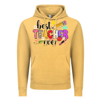 Vintage Mustard iBest Teacher Ever Vintage Hoodie - CowhideDigitalArt