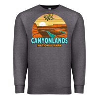 Charcoal Heather Canyonlands Moab Utah National Park Nature Outdoor Lovers Premium Sweatshirt - baoMotion