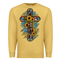 Antique Gold cross Premium Sweatshirt - JahusDesignShop