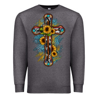 Charcoal Heather cross Premium Sweatshirt - JahusDesignShop