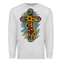 Dove Grey cross Premium Sweatshirt - JahusDesignShop