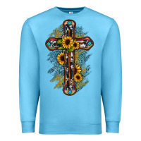 Ocean Blue cross Premium Sweatshirt - JahusDesignShop