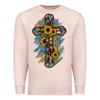 Pale Pink cross Premium Sweatshirt - JahusDesignShop