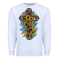 White cross Premium Sweatshirt - JahusDesignShop