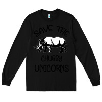 Black save the chubby unıcorns Long Sleeve Tee - Bettercallsaul