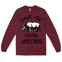 Burgundy save the chubby unıcorns Long Sleeve Tee - Bettercallsaul