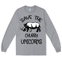 Heather Grey save the chubby unıcorns Long Sleeve Tee - Bettercallsaul