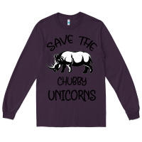 Plum save the chubby unıcorns Long Sleeve Tee - Bettercallsaul