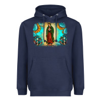 Navy gemstone our lady of guadalupe Heavyweight Hoodie - JahusDesignShop