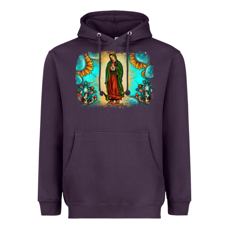 Gemstone Our Lady Of Guadalupe Heavyweight Hoodie by JahusDesignShop | Teevron