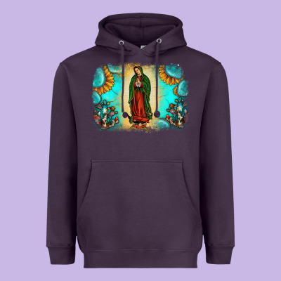 Gemstone Our Lady Of Guadalupe Heavyweight Hoodie Designed By Jahusdesignshop