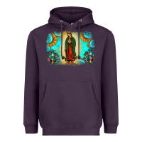 Plum gemstone our lady of guadalupe Heavyweight Hoodie - JahusDesignShop