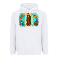 White gemstone our lady of guadalupe Heavyweight Hoodie - JahusDesignShop