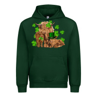 Forest Green st patricks day cow family Urban Hoodie - RanaPortraitStore