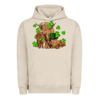 Pigment French Oak st patricks day cow family Urban Hoodie - RanaPortraitStore