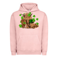 Pigment Salmon st patricks day cow family Urban Hoodie - RanaPortraitStore