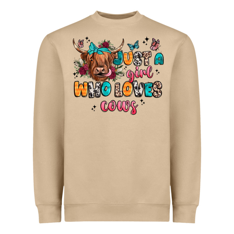 Just A Girl Who Loves Cows Heavyweight Sweatshirt by JahusDesignShop | Teevron