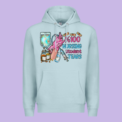 Nursing Student Tears Premium Hoodie Designed By Racoondesign