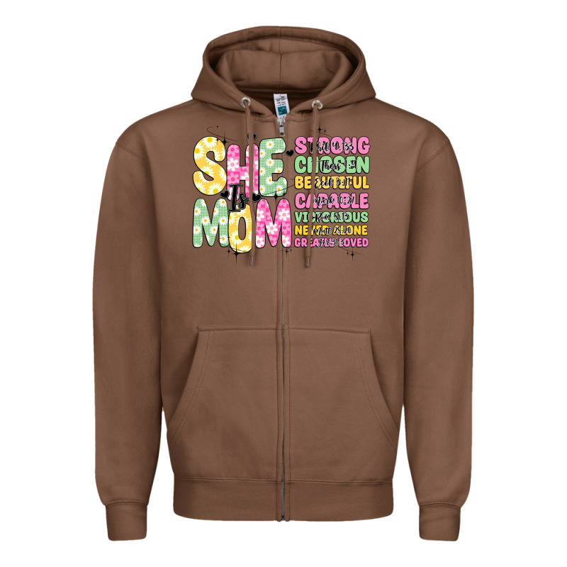 She Is Mom Zipper Hoodie by JahusDesignShop | Teevron