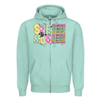 Seafoam she is mom Zipper Hoodie - JahusDesignShop