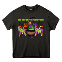 Asphalt my favorite monsters calls me mom Heavy Core Tee - CowGirlArtShop