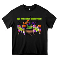 Black my favorite monsters calls me mom Heavy Core Tee - CowGirlArtShop