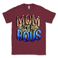 Burgundy Mom of Boys Mother's Day Classic Tee - CowGirlArtShop
